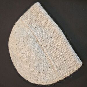 Cashmere Beanie Hat Sparkles Rhinestones Gray